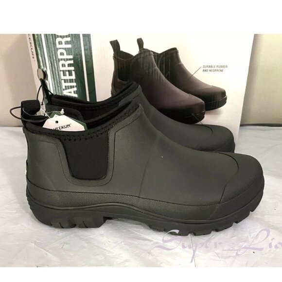 NEW Staheekum Men's Memory Foam Neoprene Ankle Rain Shoes - Picture 1 of 8